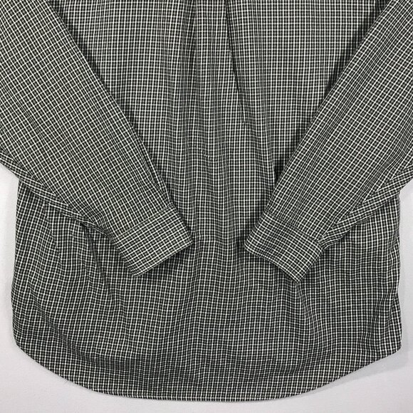 Croft & Barrow Shirt Mens Large Green Black Check Button Down Long Sleeve Pocket - Picture 6 of 11
